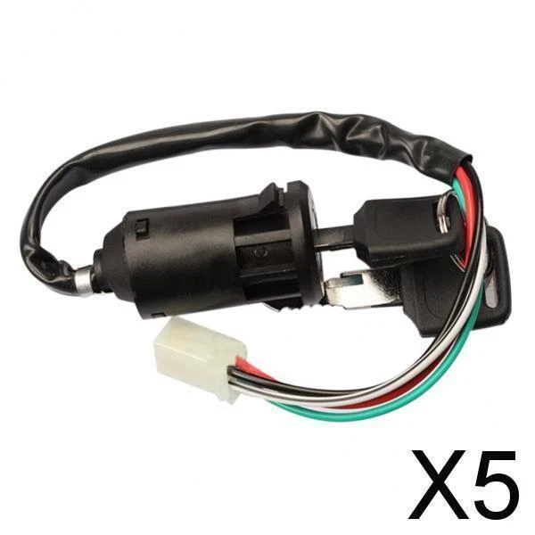 Clé De Contact Universelle Moto/voiture - Interrupteur D'allumage 6 Fils, 3 Positions, 2 Touches - Facile à Installer, Durable