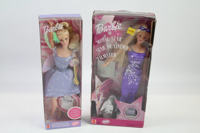 MATTEL BARBIES BOXED Movie Star Barbie 1999 & Tooth Fairy Barbie 2001 ...