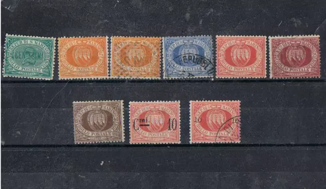 SAN MARINO - 1877-92 LOT. MINT and USED