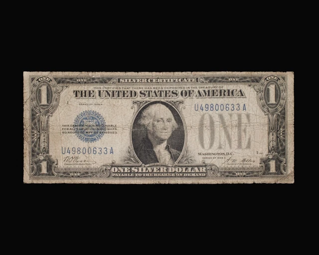 1928-A $1 Funnyback Silver Certificate Note - Fr. 1601 2