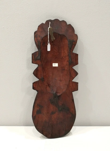 African Mask Carved Wood Benin Beaded Mask 2