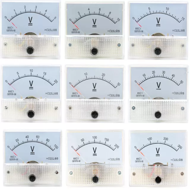 Model 85C1 DC 5-300V Volt Analog Panel Voltmeter Gauge Mechanical Voltage Meter