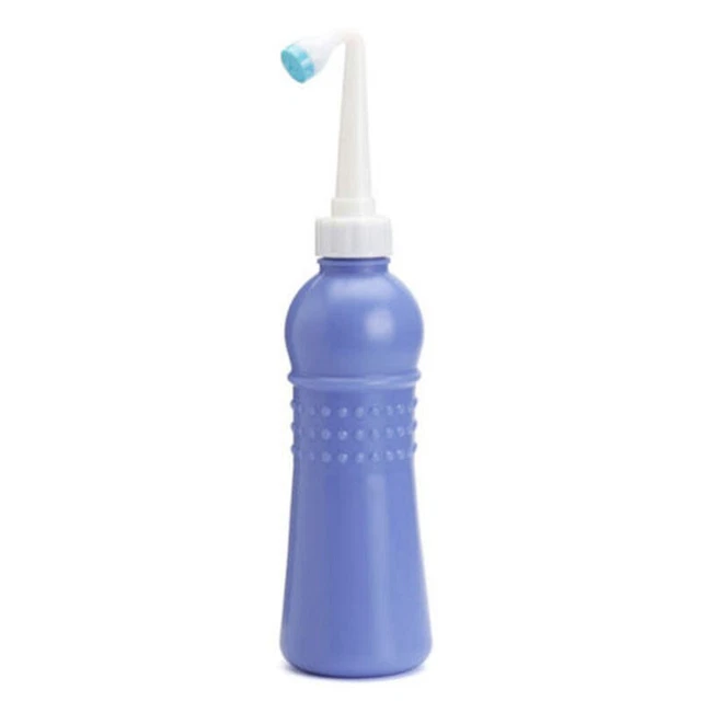 Inodoro de viaje de mano 450 ml con asiento de pulverización manual botella de bidé vacío de agua