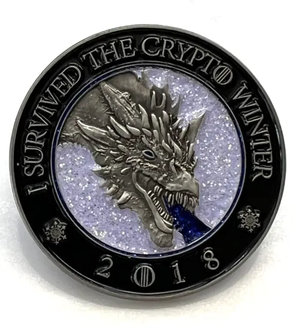Crypto Winter 2018 Rare Crypto Collectors Pin RARE Bitcoin Miami 2019 Conference