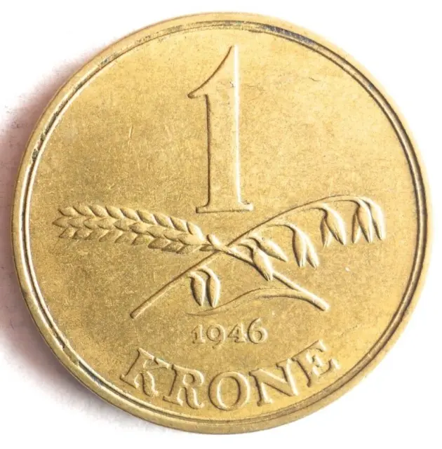 1946 Dänemark Krone - Ausgezeichnete Münze Dänemark Bin #F