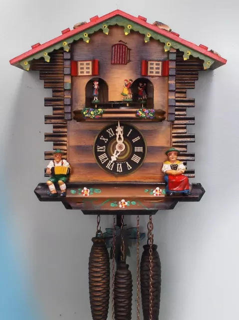 Cuckoo clock  vintage west Germany  black forest one of a kind original highly d