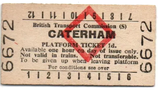 BTC(S) Platform Ticket Caterham 1d