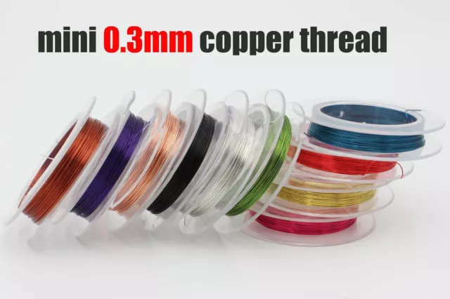 10colors 0.3mm*10m Copper Wire Midge Larvae Nymph Lure Making Fly Tying Material