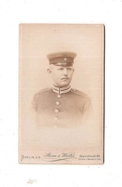 CDV Foto Soldat - Berlin 1880er
