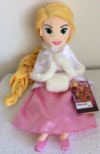 Disney Store, Rapunzel, soft toy doll from Tangled Winter. Brand new genuine 