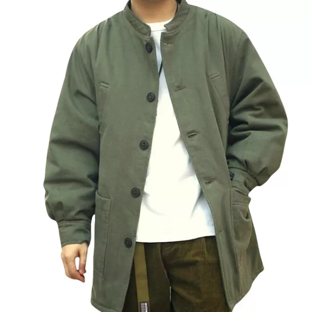 Mens Military Quilted Coat Loose Jacket Japanese Urban Outdoor Yama Retro Style
