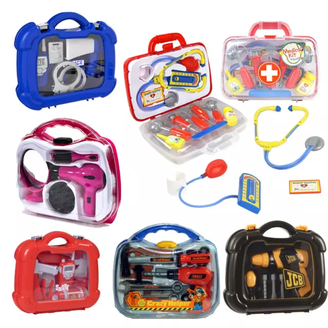 Kids Children’s Role Play Police Doctor Nurses Toy Tools Set Kit Christmas Gift