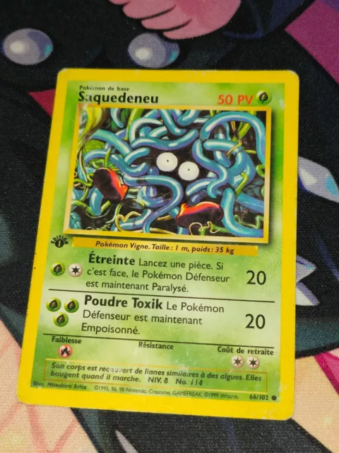 Carte Pokemon SAQUEDENEU 66/102 Set de Base EDITION 1 FR