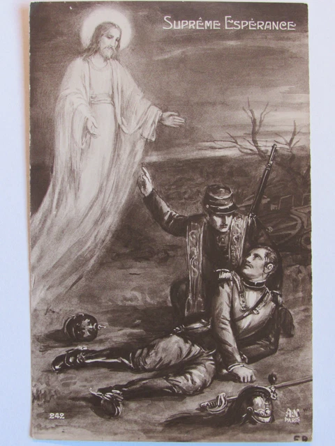 Wwi Cpa Carte Postale Patriotique Parole Correspondance De Poilu Guerre14/18