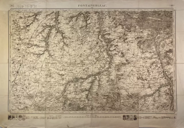 Carte d'Etat-Major de Fontainebleau et ses environs