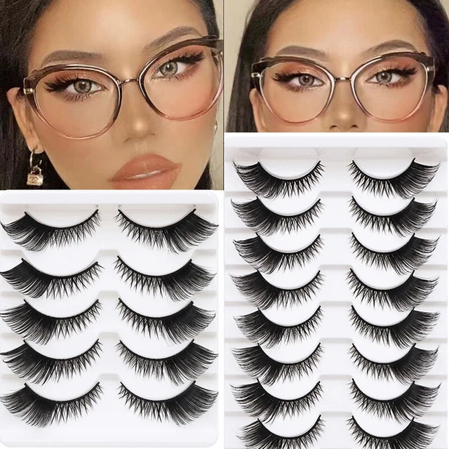 Wimpern Verlängerung Kreuz Lang 3D Winged Ende Augen Länglich Cat Eye Wie ♯