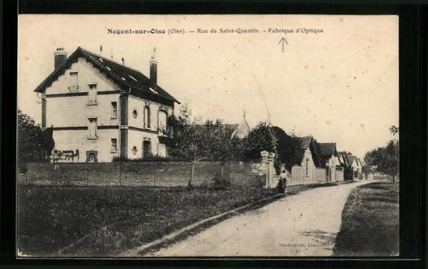 CPA Nogent-sur-Oise, Rue de Saint-Quentin, Optique Factory