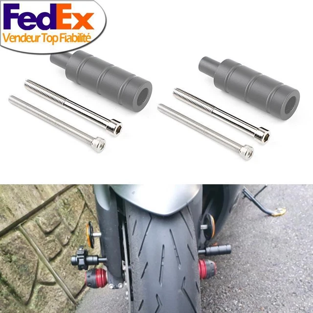 Support De Fixation Pour Phare Additionnel Moto - Noir, Aluminium Anodisé, Filetages M8 Et M6 - Modèle B2
