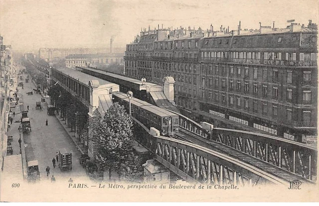 75018 - PARIS - SAN46723 - Le Métro - Perspective du Boulevard de la Chapelle