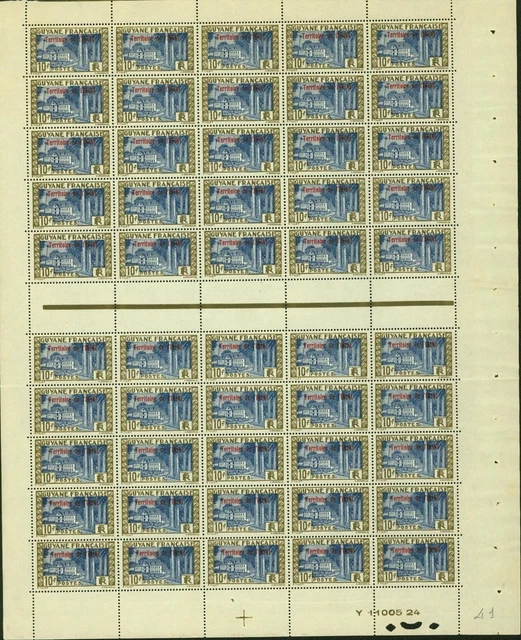 French Colony Inini 1932- MNH stamps.Yvert Nr.: 27. Sheet of 50.. (EB) AR1-01211