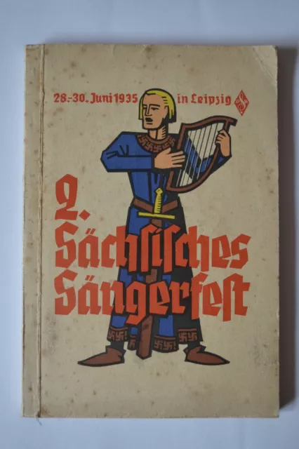 alte Festschrift "2. Sächsisches Sängerfest" 1935 in Leipzig Deutsches Reich