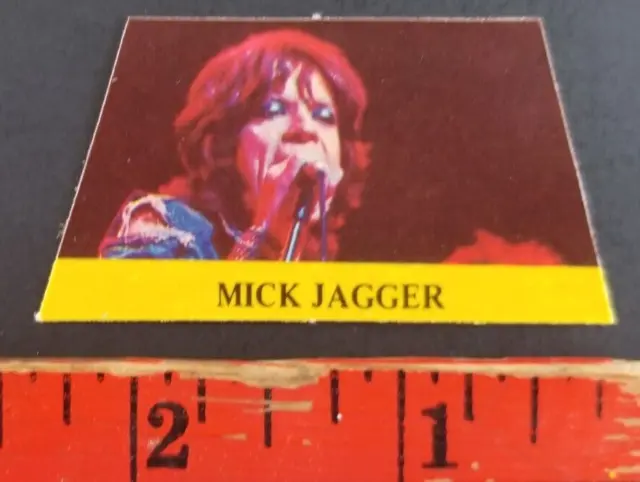 Vintage 1972 Mick Jagger Rolling Stones Monty Gum Pop Star Sticker Card (NM)