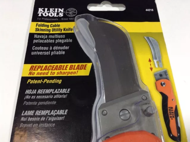 Klein Tools 44218 couteau utilitaire à écorcher câble remplaçable robuste clip lame 2