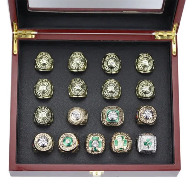 mit Display Box Komplettes Boston Celtics Finals Championship Ring Replica Set