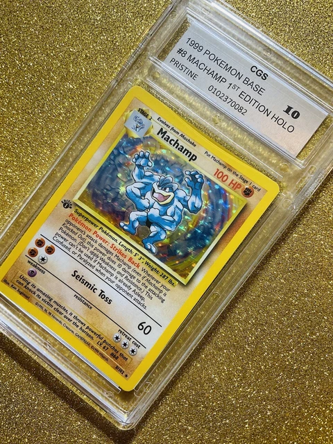 1999 POKEMON 1st EDITION MACHAMP HOLO FOIL 8/102 RARE CGS 10 C STORE NICE WCG A1