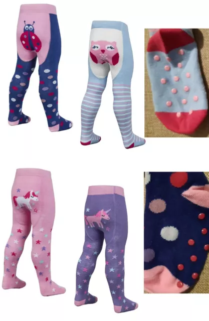Baby Girls Tights Anti Slip ABS Grippers Cotton Leg Warmers 0-6-12-18-24 M