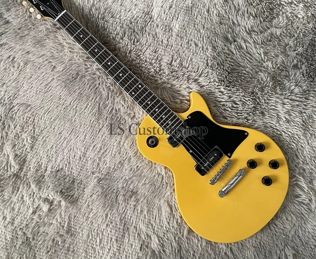 CHITARRA ELETTRICA PERSONALIZZATA Stile LPS Di Fabbrica Giallo Corpo - Foto 7