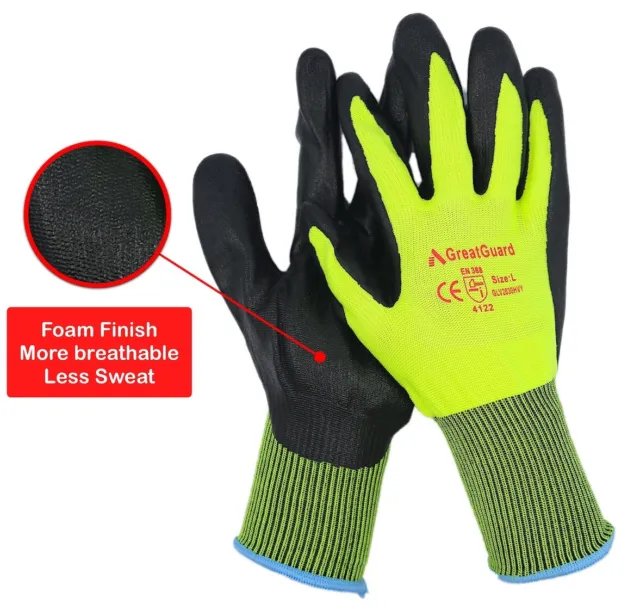 Nitrile Work Safety Gloves General Purpose Foam Protection Breathable Cofmort 3