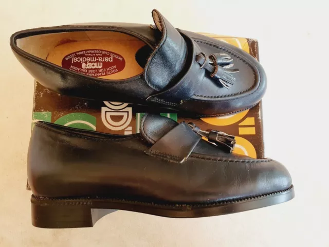 Chaussures vintage en cuir bleu Mod'8 neuves modèle Podogin taille 30 (pa)
