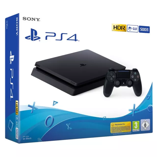 SONY CONSOLE PLAYSTATION 4 PS4 SLIM 500gGB D-CHASSIS NERO ITALIA GARANZIA 2 ANNI