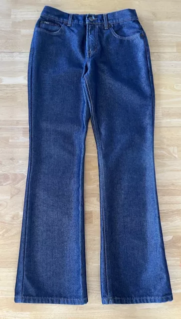 LEI Y2K Jeans Boot Cut Shiny Dark Indigo Blue Denim BOHO Juniors Size 9