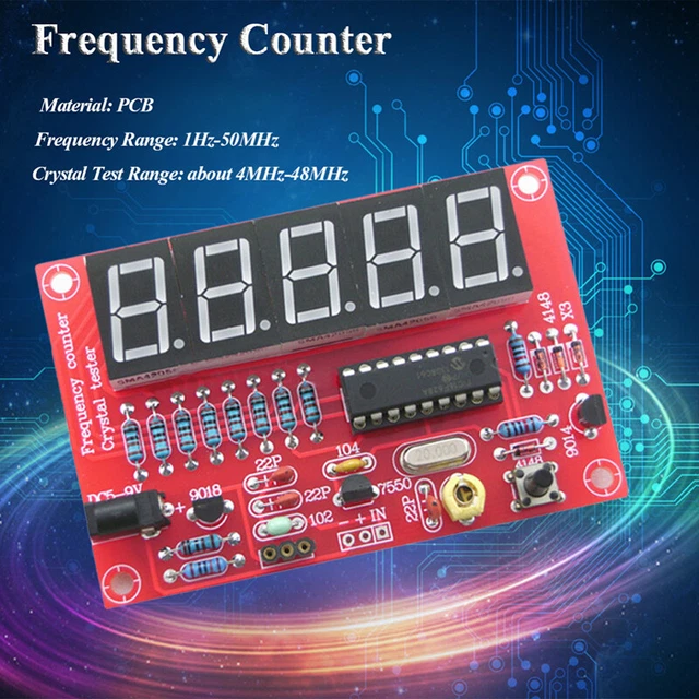 High Quality 1hz-50mhz Frequency Meter Diy Kit Led Tester Frequency Meter
