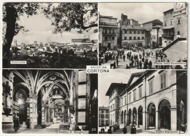 Cortona - Arezzo - Saluti Da... - Vedutine - Viagg. 1952 -59881-