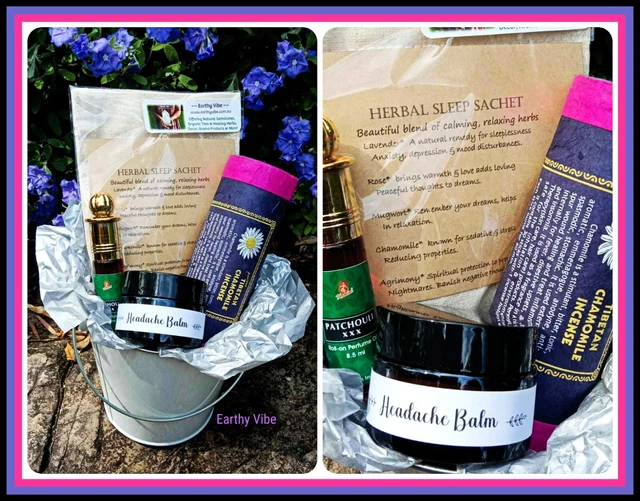 Sleep + Headache & Stress Relief Gift Hamper Gift Box. Skincare, Aromatherapy