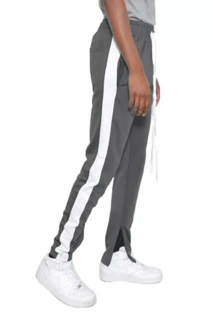 Mens Track Pants Stripe Classic Training Fitness Stretched Casual Slim Fit S~3XL