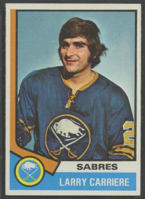 1974-75 Topps #43 Larry Carriere Buffalo Sabres