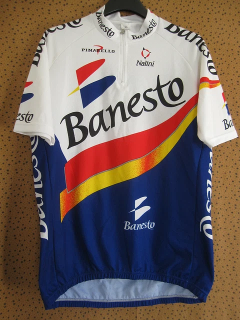 Maillot Cycliste Vintage Santini Bonjour Toupargel 2000 - Bleu Taille XL