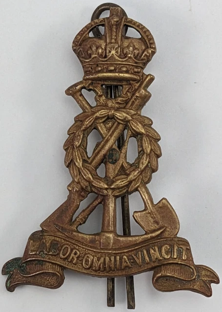 british-army-pioneer-corps-brass-cap-badge-slider-fitting-labor