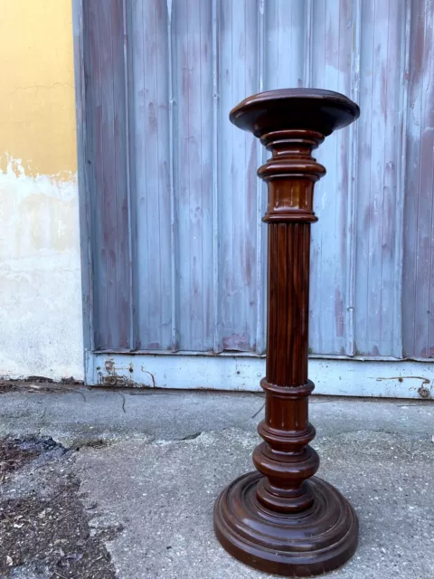 Colonna portavasi vintage in legno altezza circa 100 cm in buone condizioni