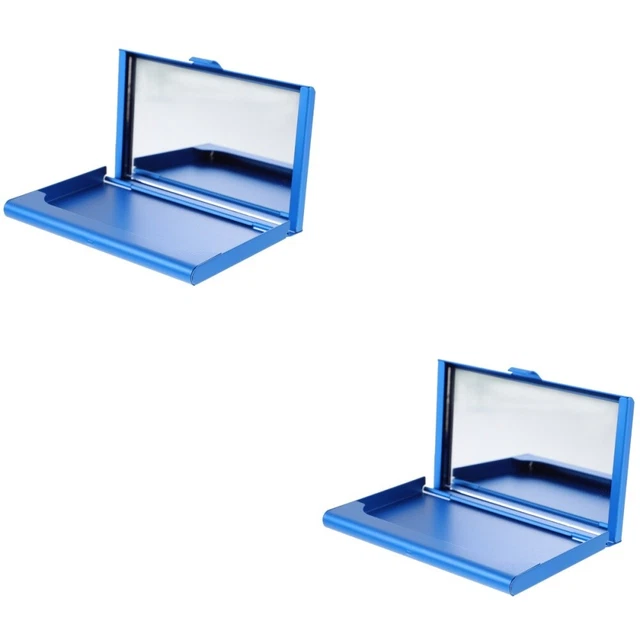 2x Organizer Storage Metal Display Business Cards Wallet for Outdoor Women