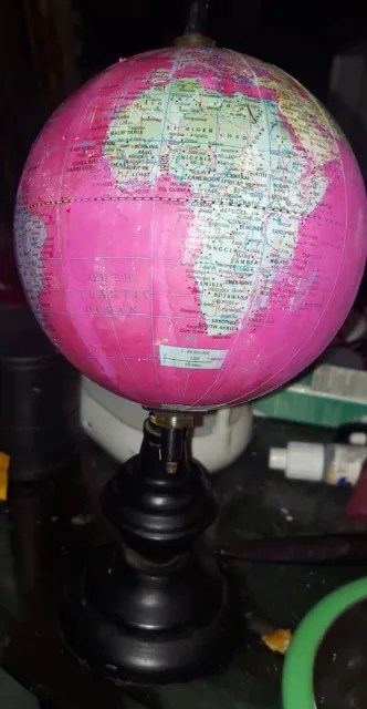 World Globe Rosa y Marrón Pequeño 11" HT Plástico GLOBO GIRATORIO