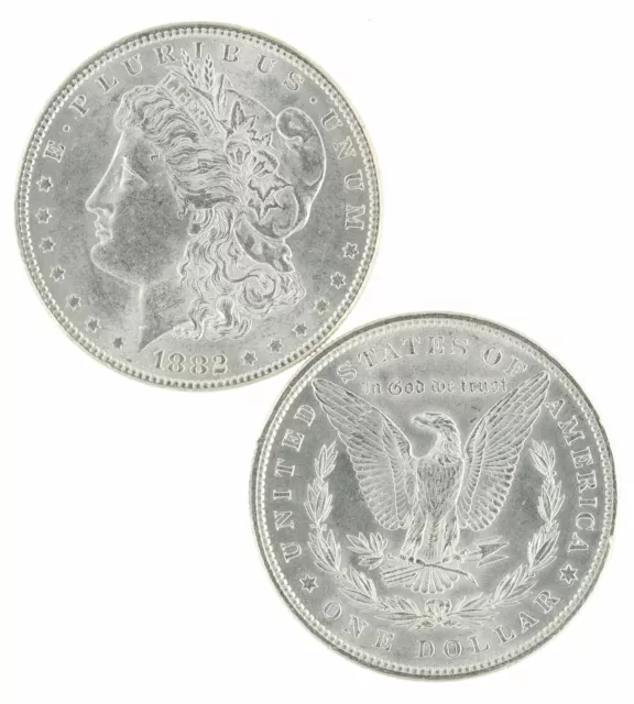 1882 Morgan Dollar S$1 BU Silver Brilliantly Uncirculated Single Coin