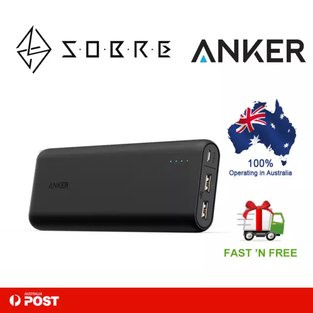 Anker PowerCore 20100mAh 5V 2 Port USB External Battery Power Bank Astro Charger