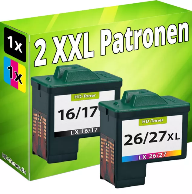 TINTE PATRONEN für LEXMARK 17+27 X1180 X1185 X1190 X1250 X1270 X1290 X2230 X2250