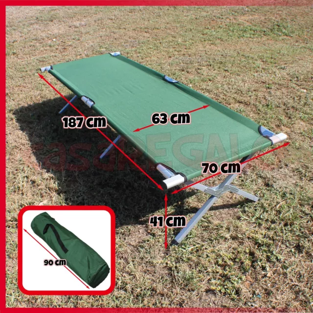 Folding Camping Bed Stretcher Light Weight Camp Portable with Carry Bag 2