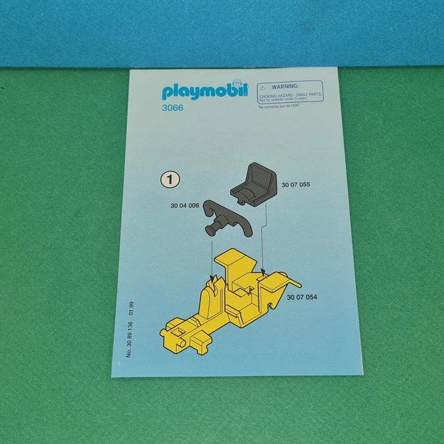 Notice De Montage Playmobil Référence 127 - Grande Notice Pour Sets 3886/5744, Occasion Très Bon état